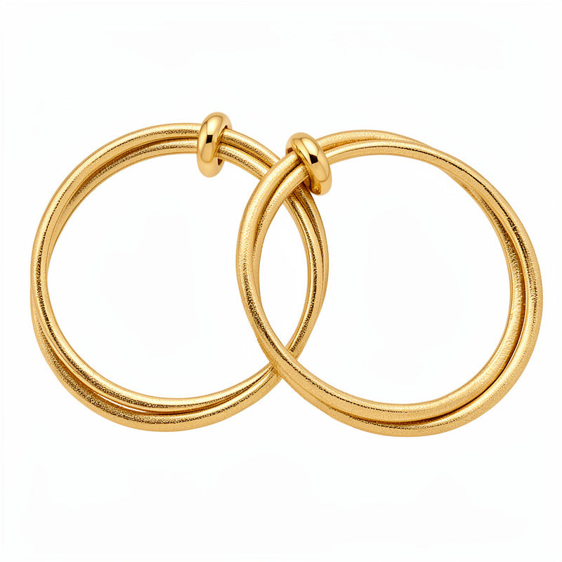 Women's Pleated Round Retro Fashion Minimalism Light Luxury High-grade Rings