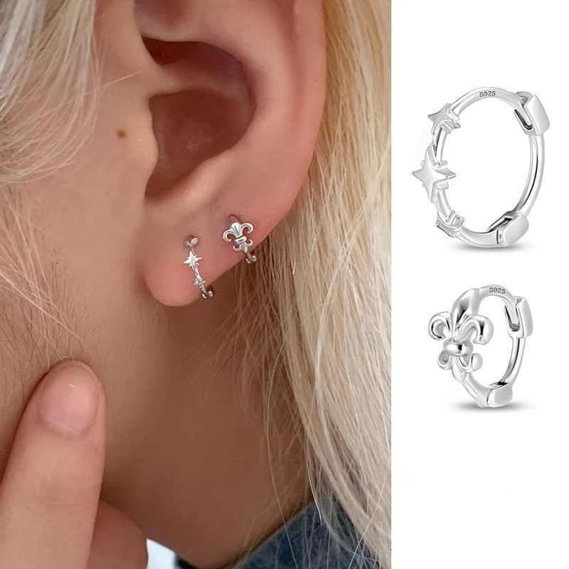 Irregular Octagonal Star Clip Super Cool Street Style Unique Hipster Ear Buckle