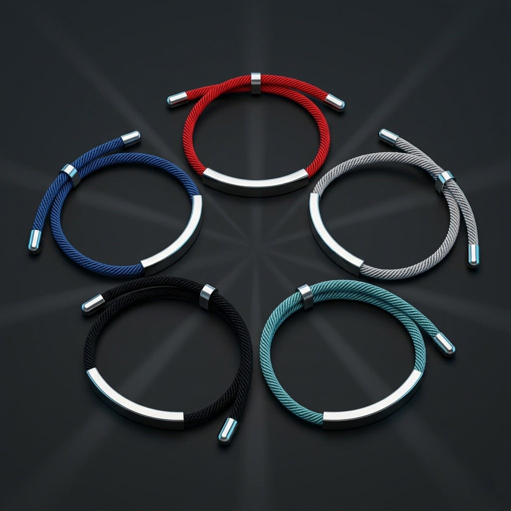 Lettering Printing Material Stainless Steel Small Gift Titanium Woven Hand Bracelets