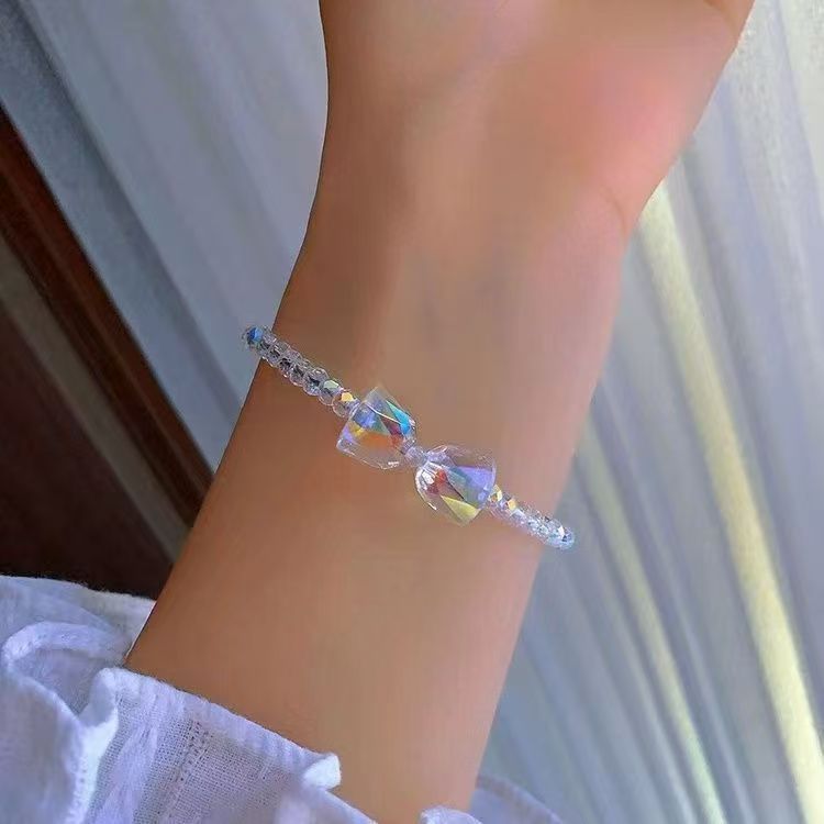 Glass Korean Style White Chalcedony Fresh Girlfriend Gifts Bracelets