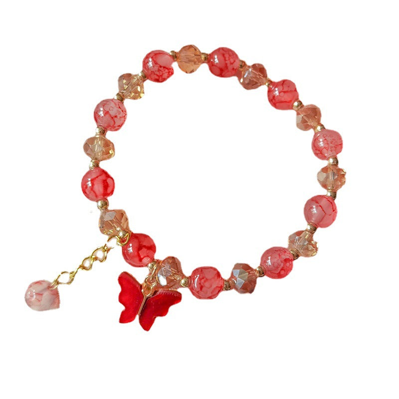 Imitation Jade Crystal Butterfly Female Stall Online Bracelets