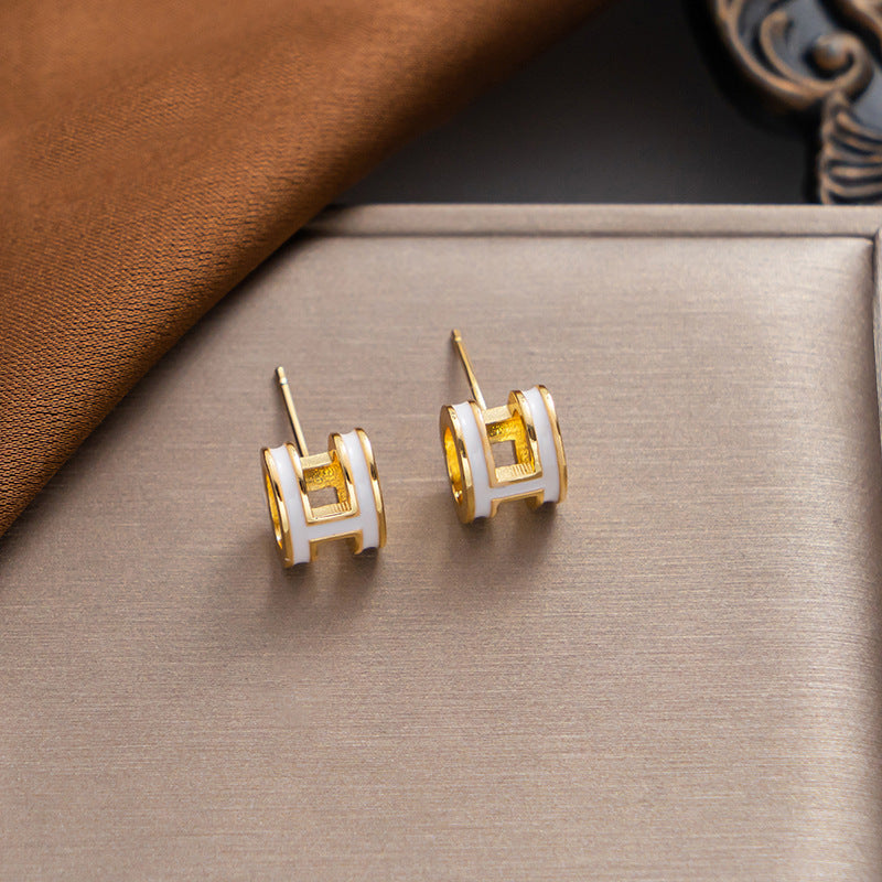 Simple Classic All Match Fashion Zircon Earrings