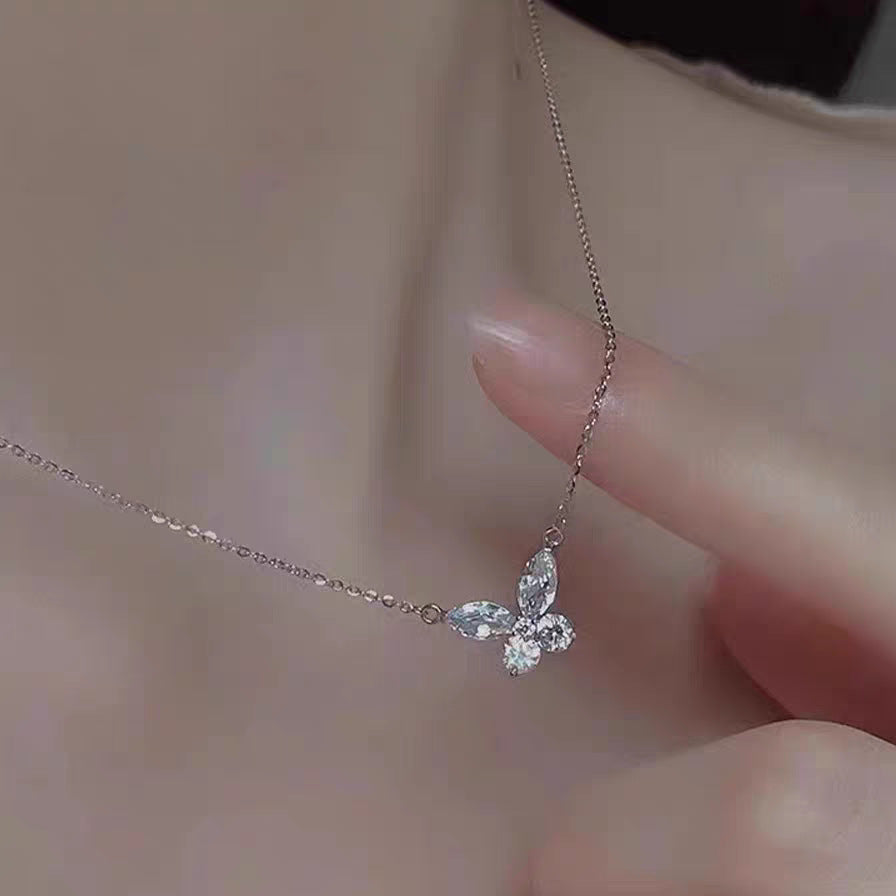 Ocean Heart Female With Hearts Clavicle Chain Necklace