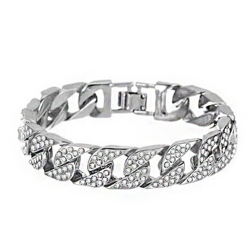 Cold Style Fashion Party Hipster Couple Full Diamond Bracelet