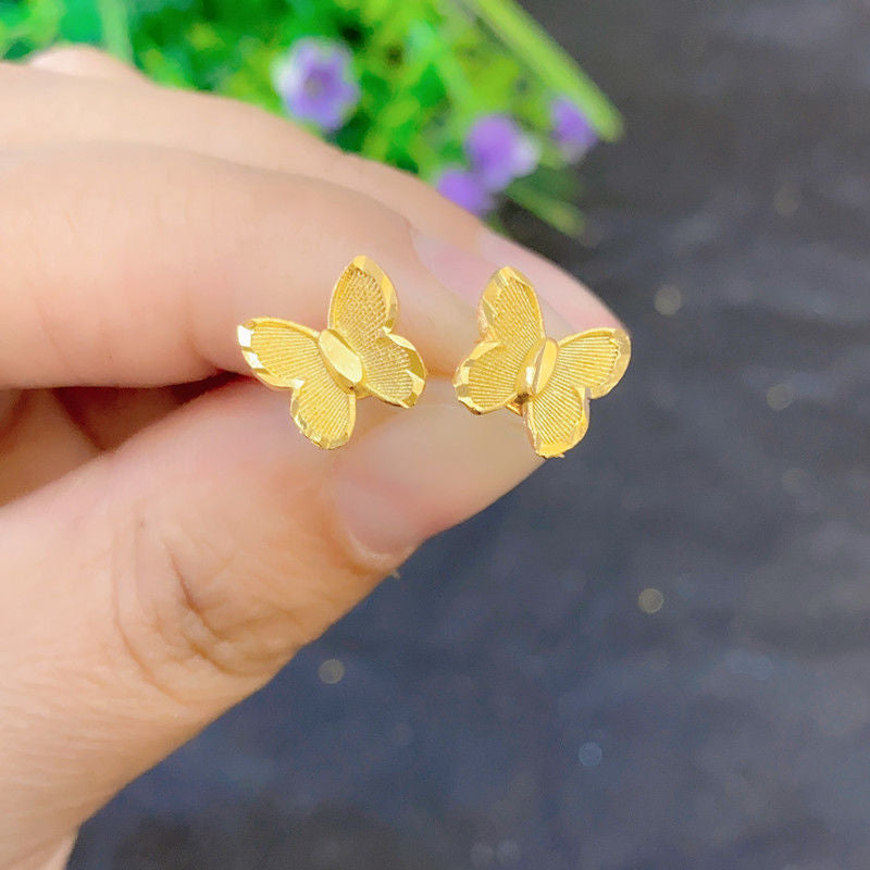 Women's Vietnam Placer Gold Rose Imitation Flower Love Rings