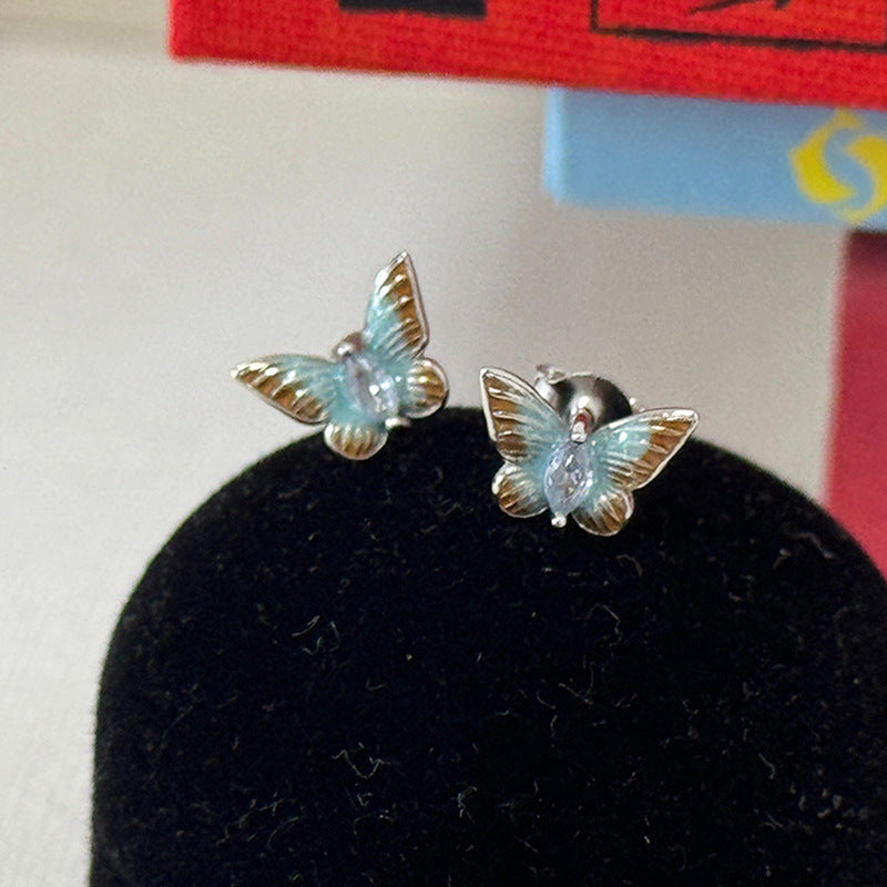 Women's Personality Butterfly Small Exquisite Sweet Elegant Earrings