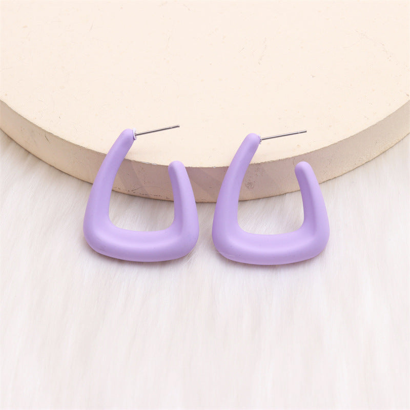 Women's U-shaped Personalized Acrylic Ear Simple Design Earrings