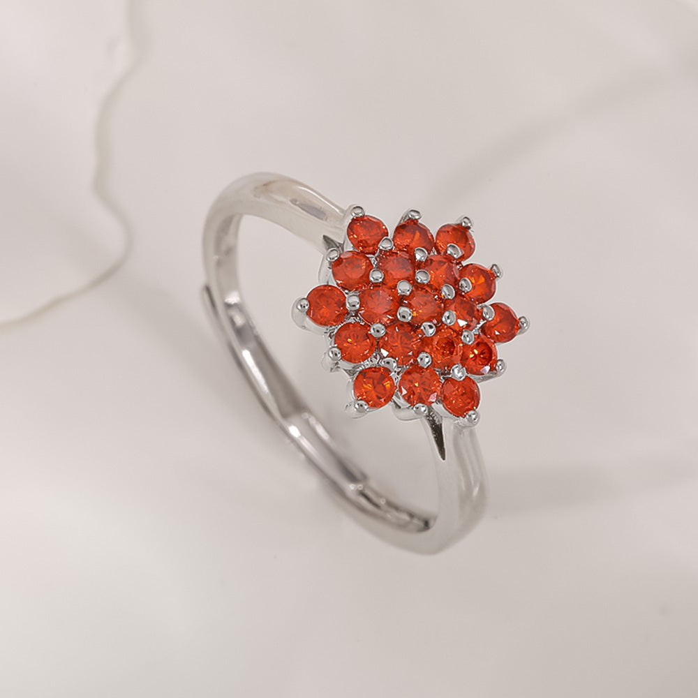 Women's Open-end Zircon Fashionable Classy Simple Cold Feeling Goddess Rings