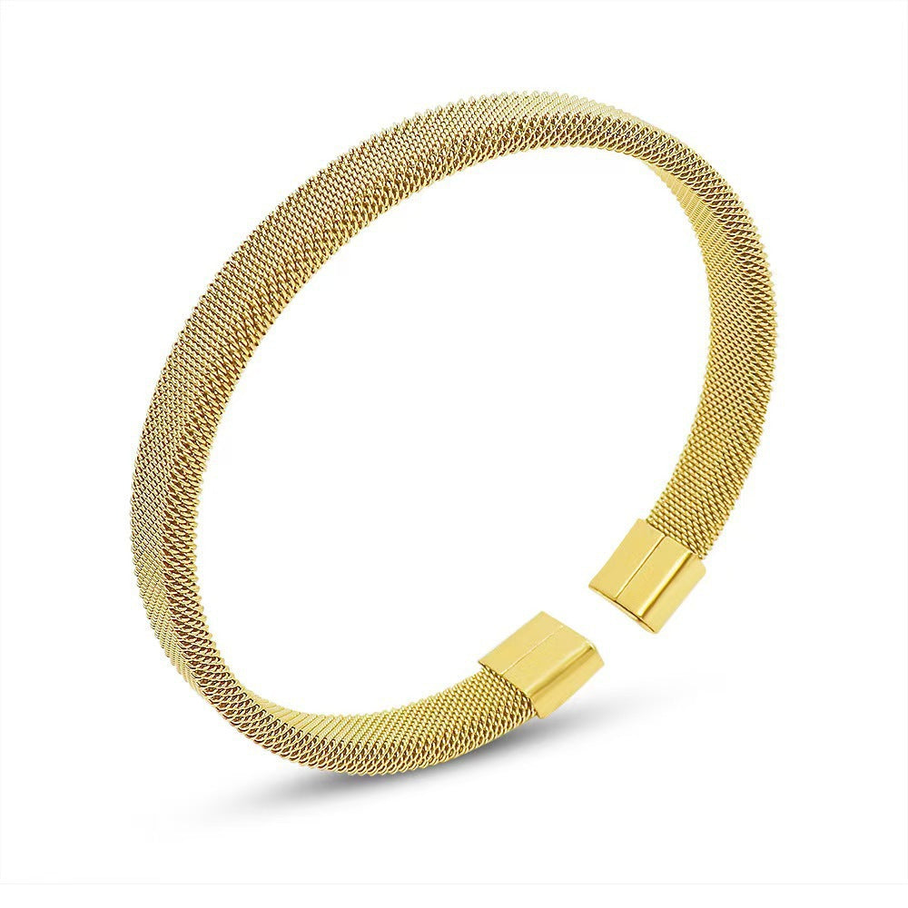 Men's Simple Titanium Steel Mesh Fashion Stainless Bracelet
