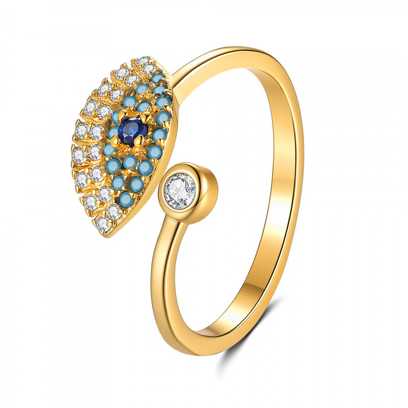 Eye Open Fashion Personality Hip Hop Ring