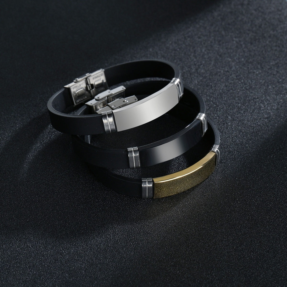 Popular Classic Simple Titanium Steel Wristband Buckle Bracelets