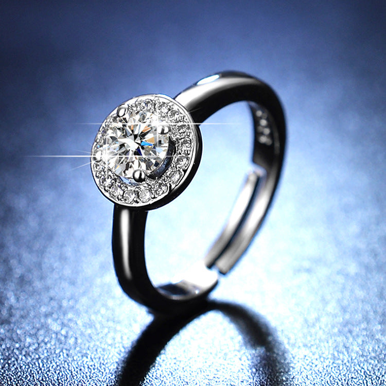 Women's Moissanite More Than Karat Imitation Diamond Rings