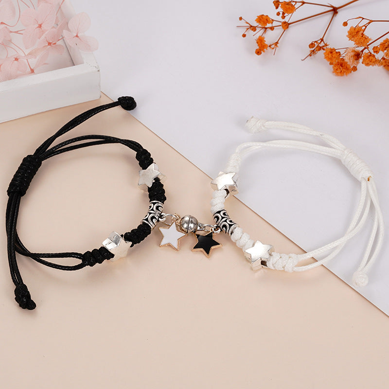 Women's & Men's Magnet Suction Pair Cat Stars Korean Bracelets