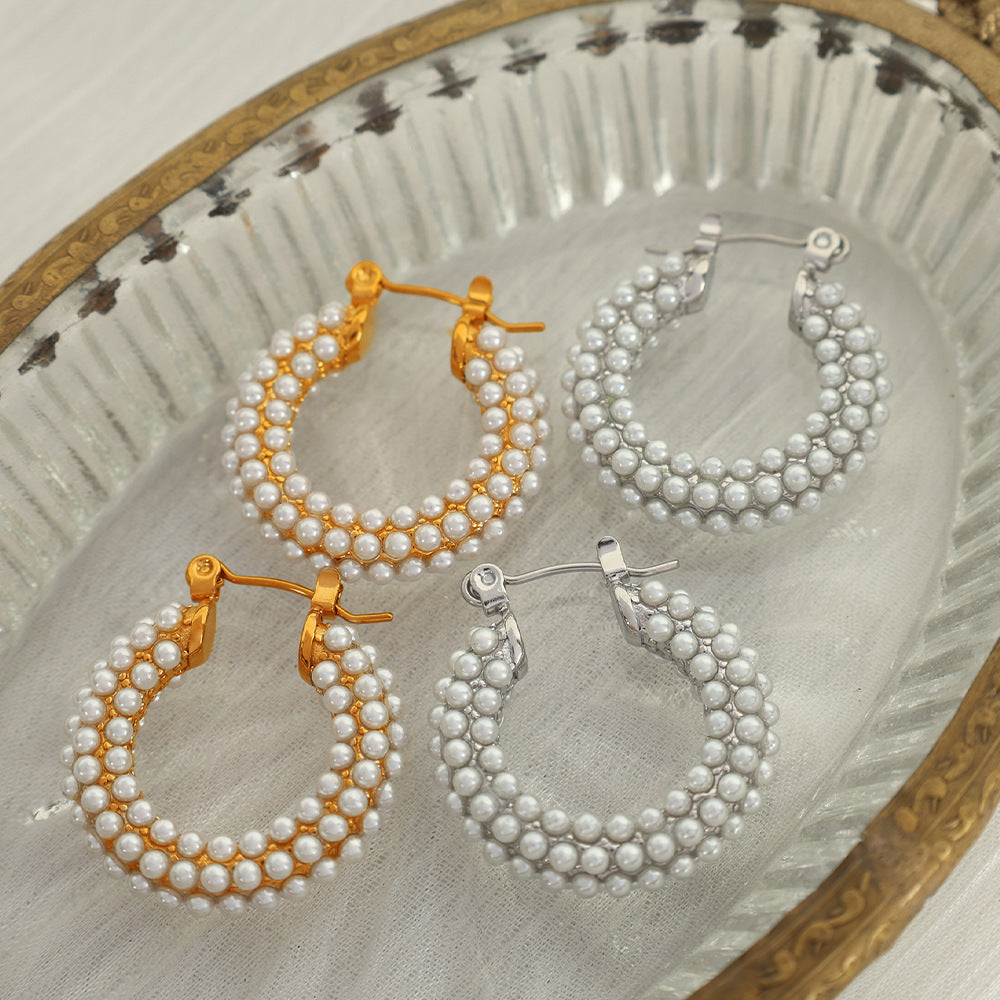 Women's Rhinestone Ear Special Interest Light Luxury Fashion Stainless Earrings