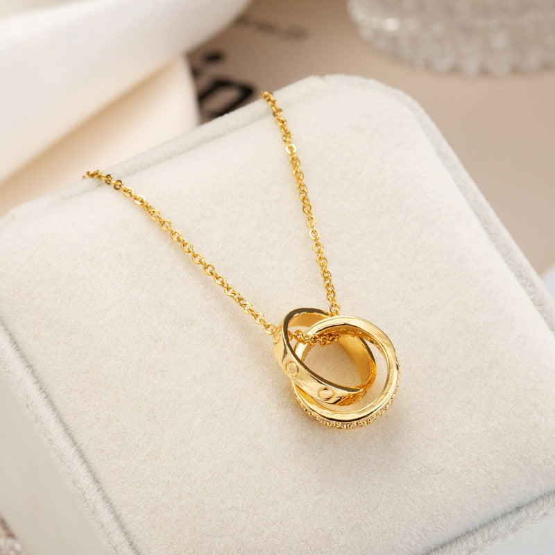 Women's Summer Fashion Heart For Design Simple Light Luxury Cold Style Necklaces