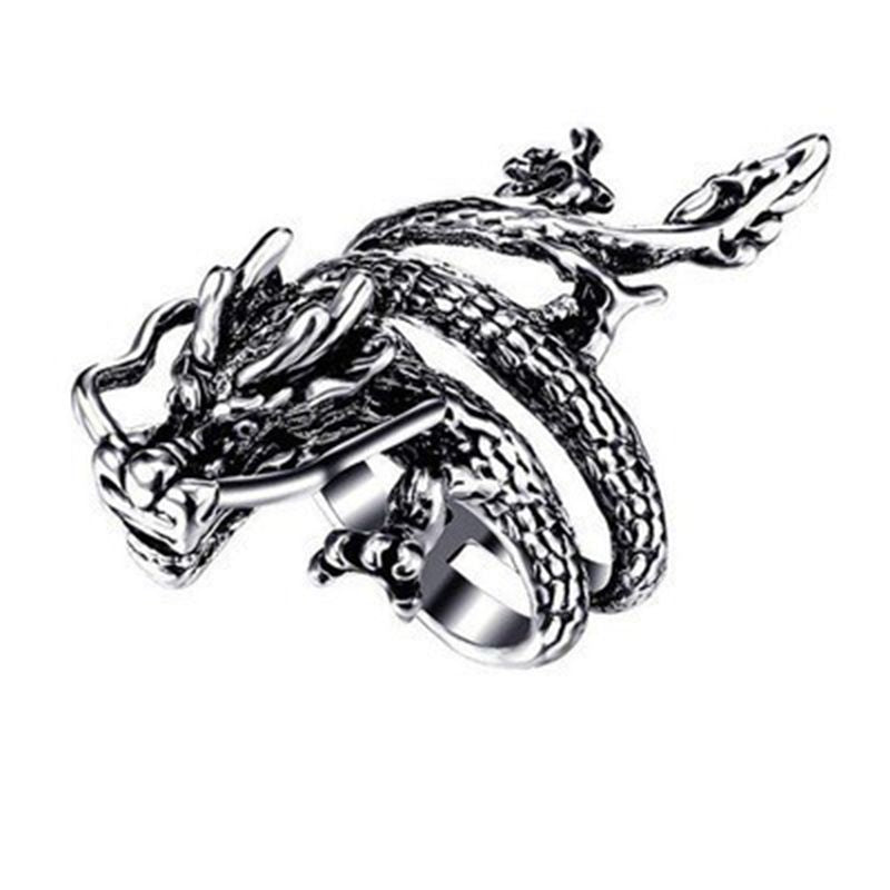 Women's & Men's Domineering Red Eye Faucet Alloy Punk Dragon Ring