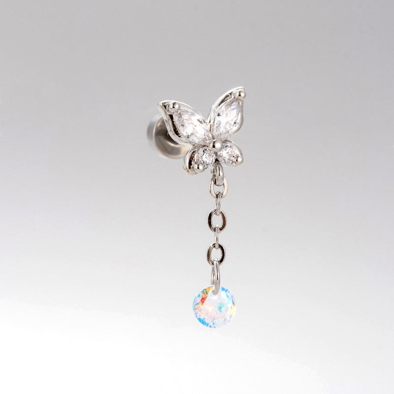 High-grade Titanium Steel Ear Bone Butterfly Earrings