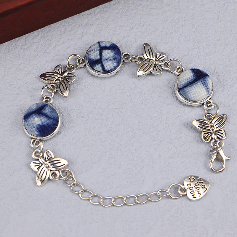 Women's Yunnan National Style Blue Dyed Dali Bracelets