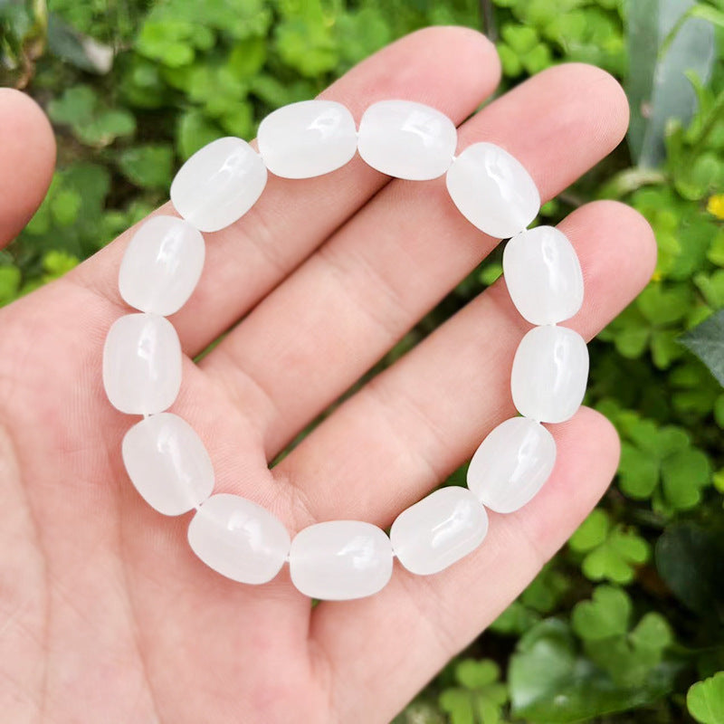 Various Types Of Beads Imitation Jade White Small Bracelets