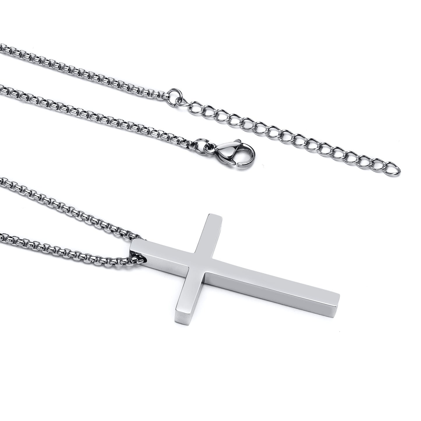 Women's & Men's Stainless Steel Light Cross Pearl Chain Pendants