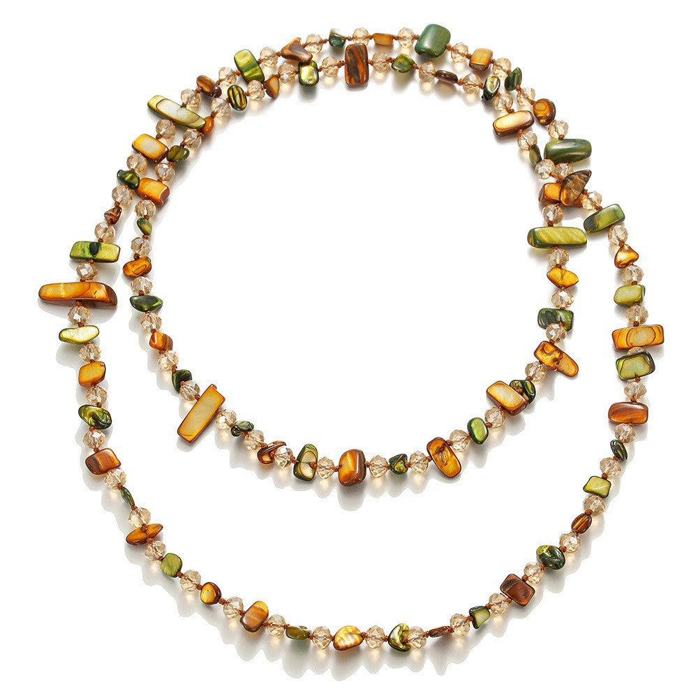 Shell Knotted Bead Light Luxury Minority Vacation Necklaces
