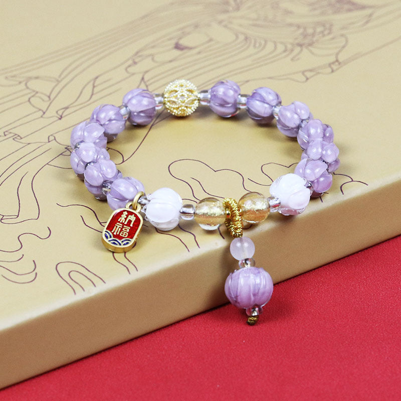Glaze Light Luxury High-grade Color Fluorite Hydrangea Bracelet