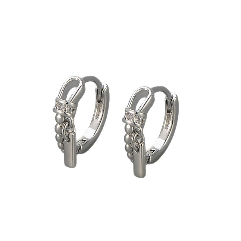 Women's Small Square Niche Design Refined Grace Ear Buckle