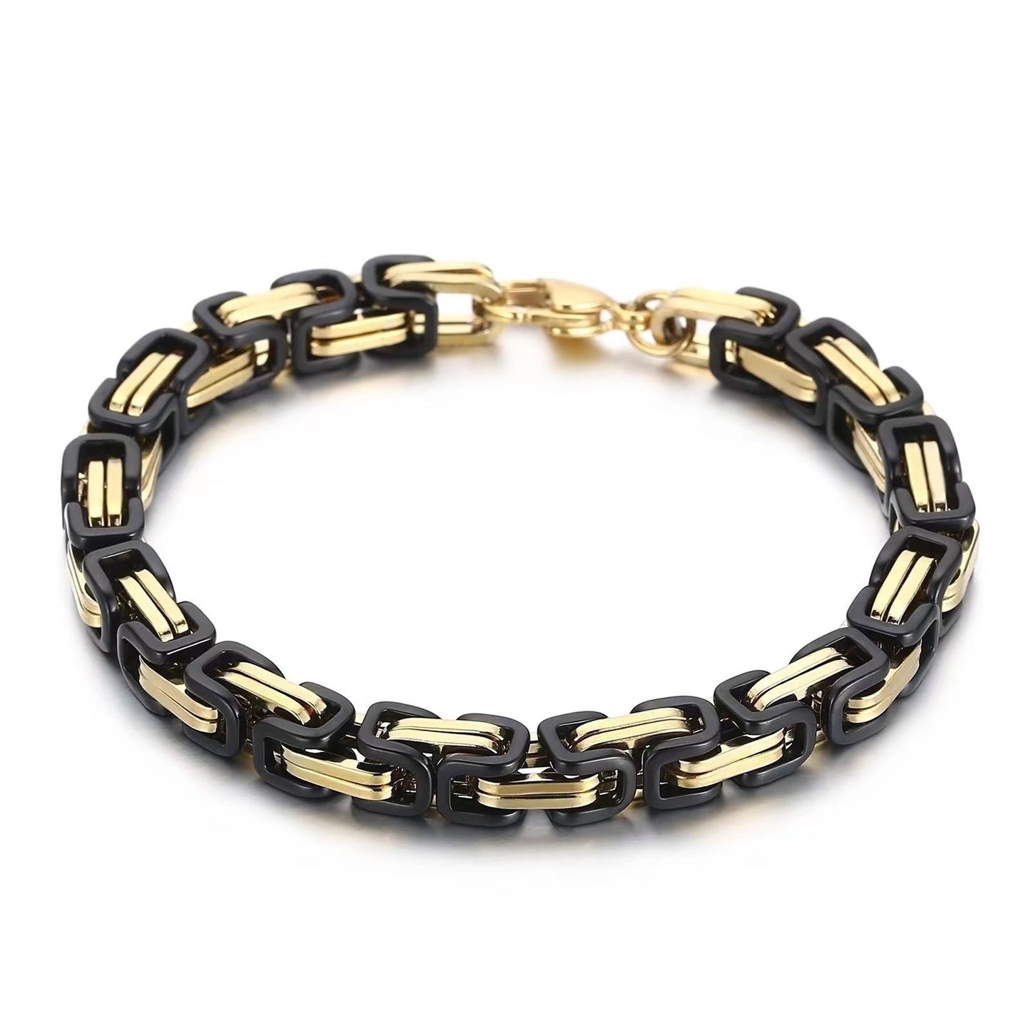 Men's Domineering Retro Trendy Titanium Steel Emperor Chain Bracelets