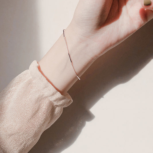 Women's Sier Cold Style Design Korean Simple Mori Personality Bracelet