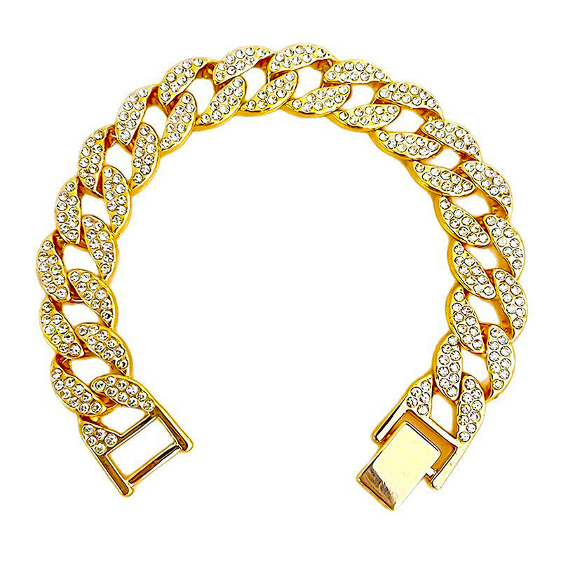 Cold Style Fashion Party Hipster Couple Full Diamond Bracelet