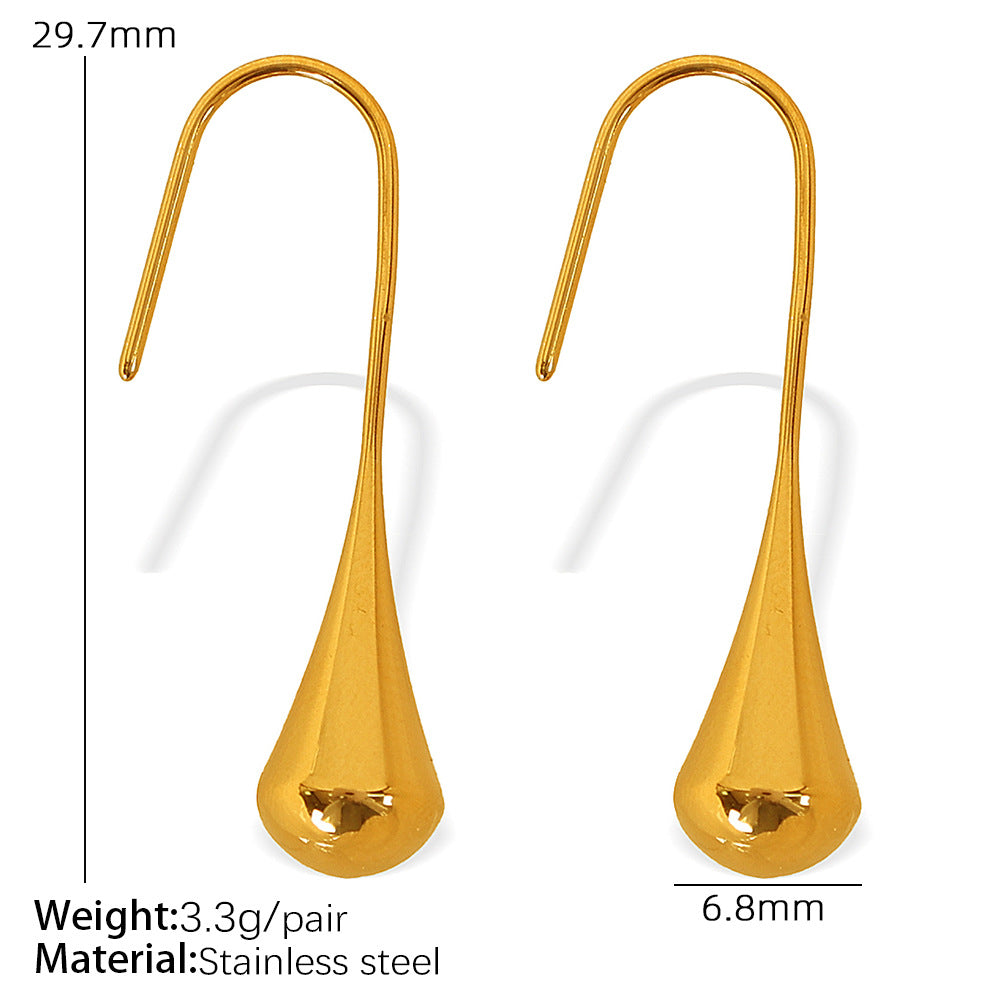 Unique Design Ear Hooks Drop-shaped Gourd Rings