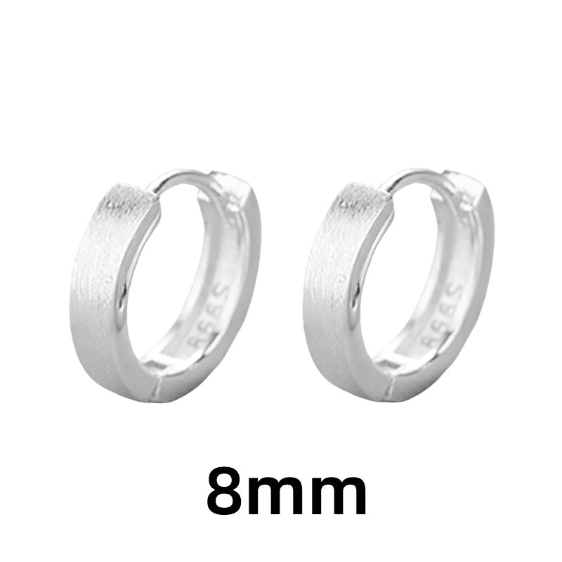 Men's Brushed Frosted Clip Simple Trendy Pu For Couple Sweet Cool Rings