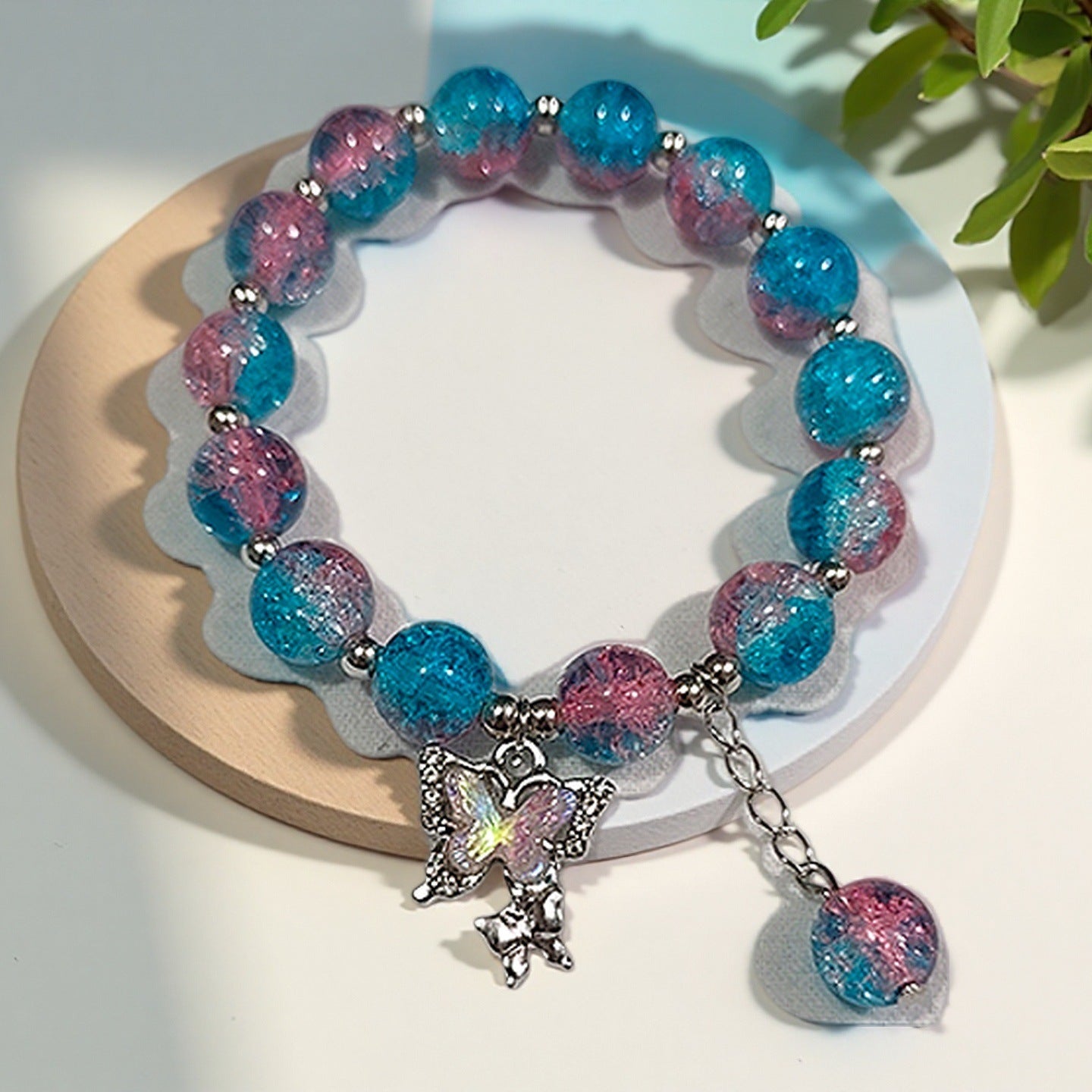 Fantasy Flower Glazed Female Gradient Contrast Bracelet
