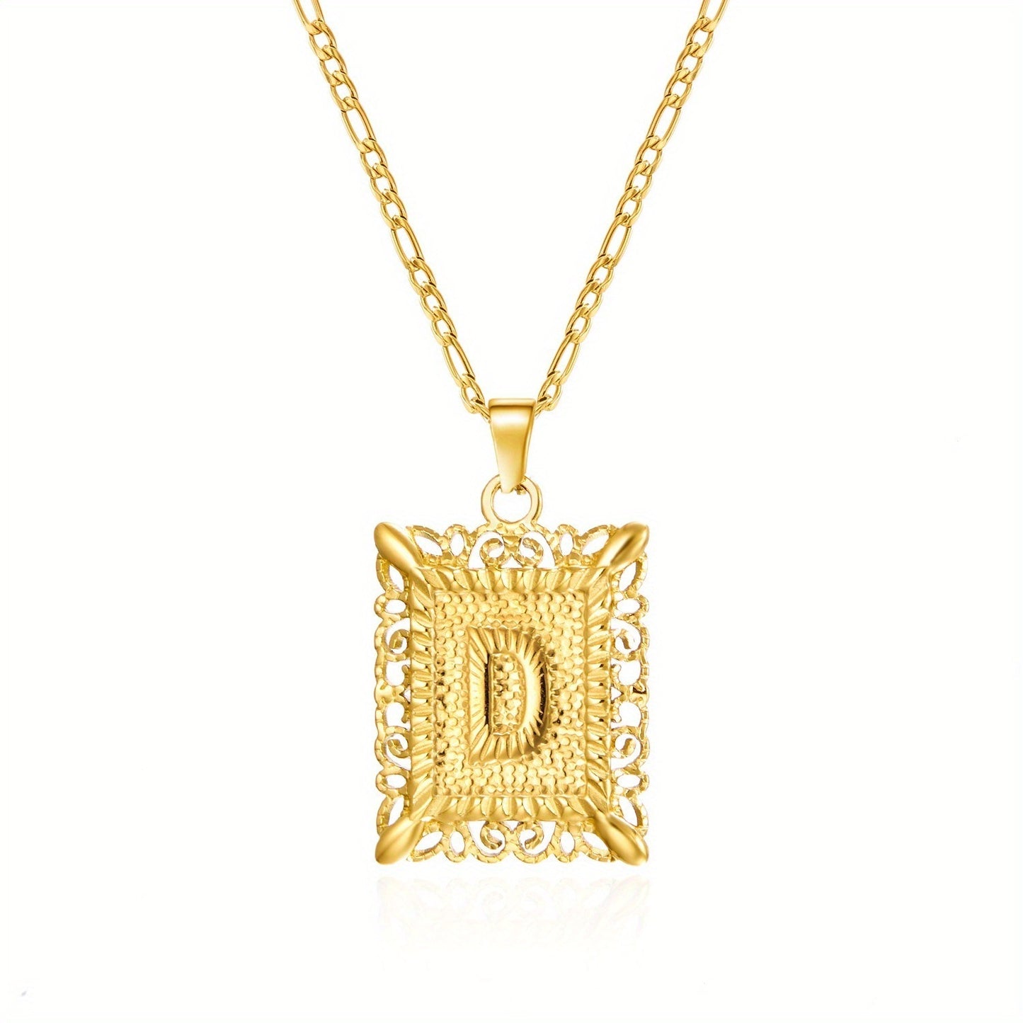 Clavicle Square Tag Gold-plated Does Not Necklace