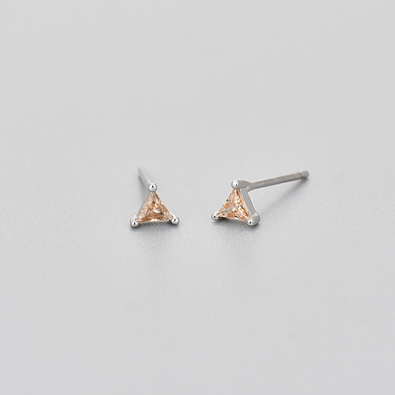 Simple Zircon Triangle For Colorful Geometric Earrings