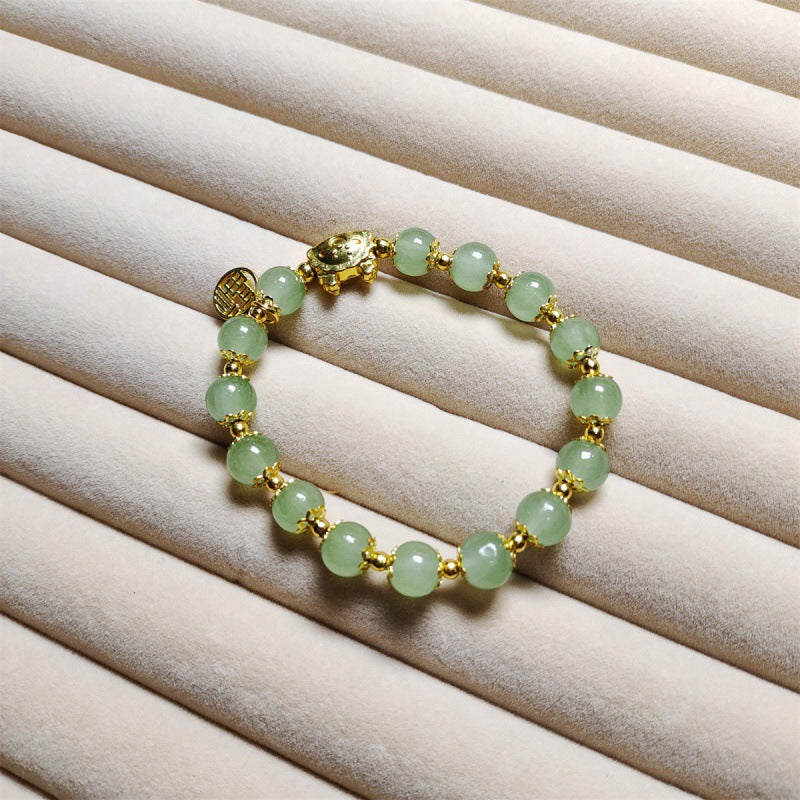 Female Aquamarine Gray Moonlight Natural Crystal Bracelet