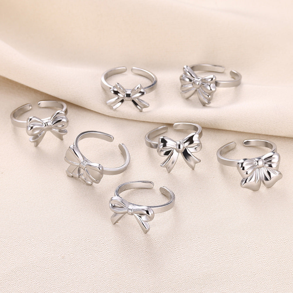 Women's Design Bow Fashion Refined Simple Versatile Rings