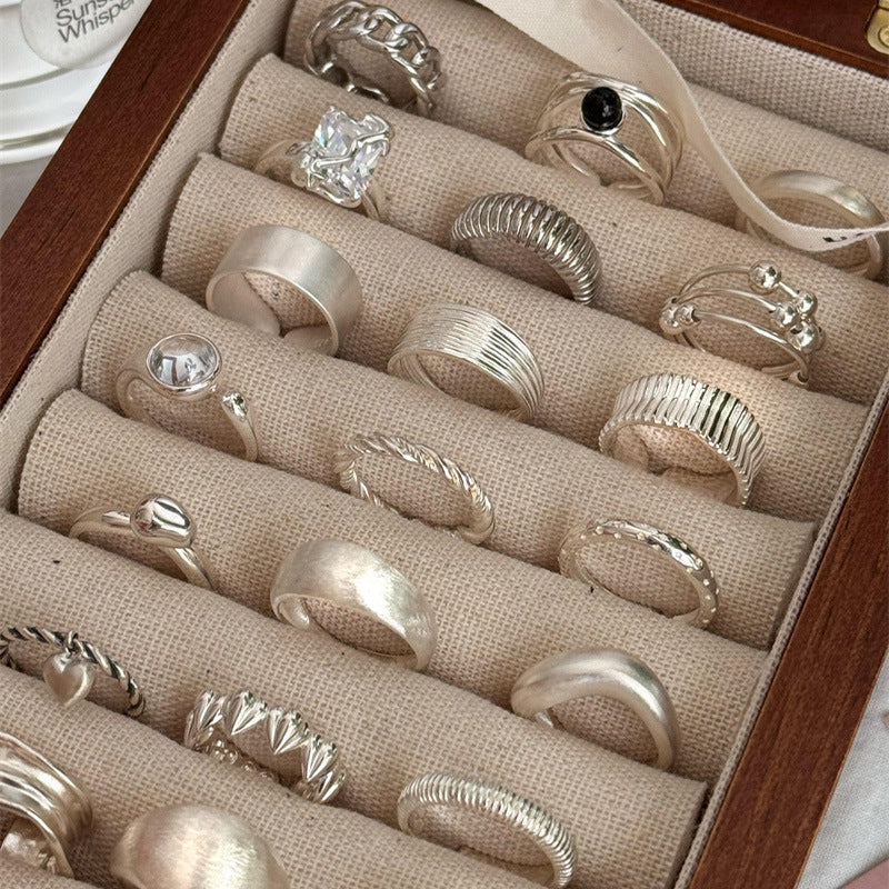 Women's Sier Simple Light Luxury High-grade Index Finger Open Rings