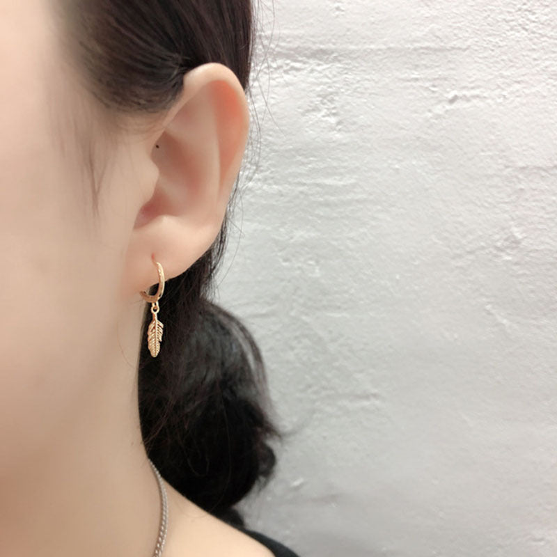 Sier Clip Fashion Leaf Light Luxury Rings
