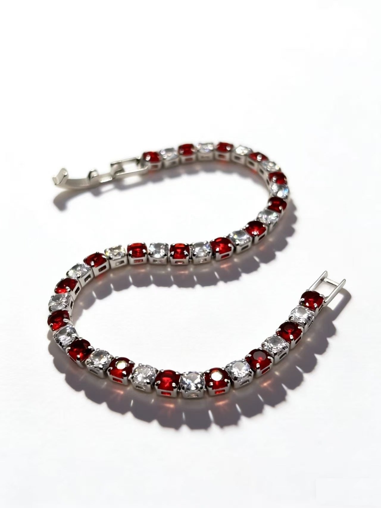 Contrast Color Full Diamond Tennis Fashion Personalized Minority Exquisite Temperament Bracelet