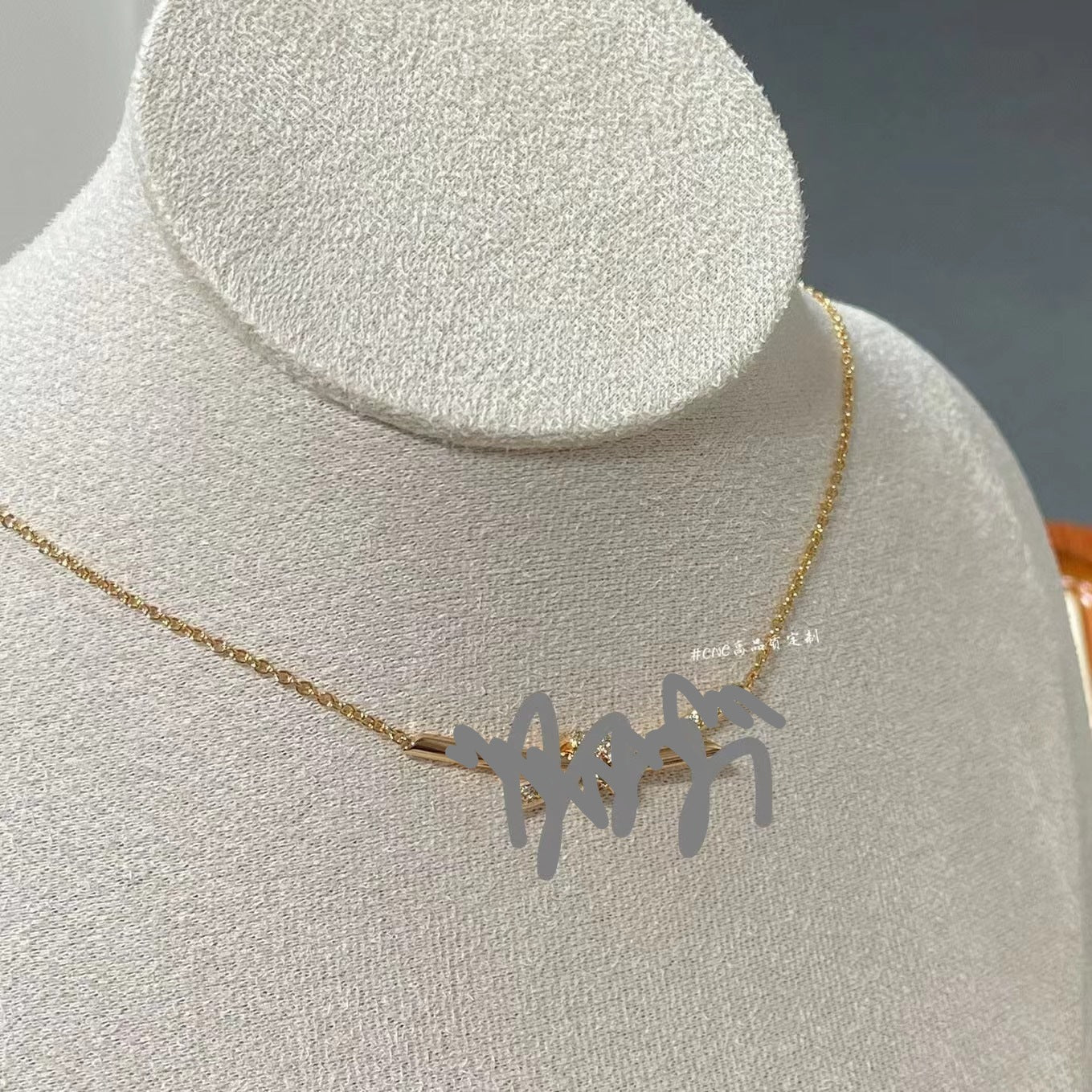 Bends Hitches Twisted Bow Half Diamond Full Rose Gold Clavicle Necklace