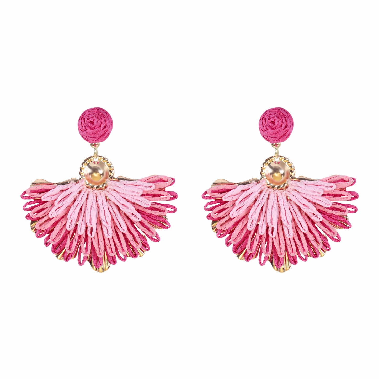 Women's Vacation Style Enamel Color Flower Pearl Light Luxury High-grade Earrings