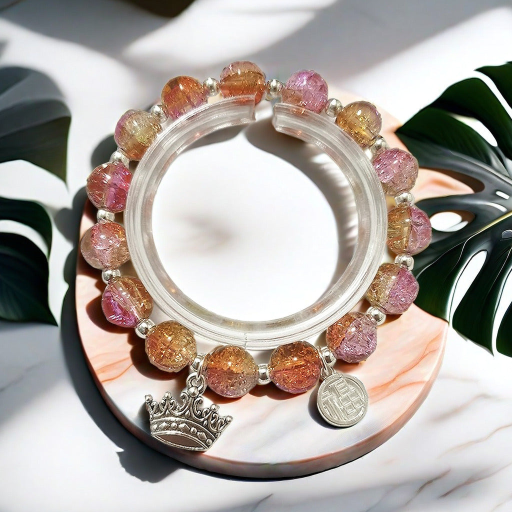 Fantasy Flower Glazed Female Gradient Contrast Bracelet