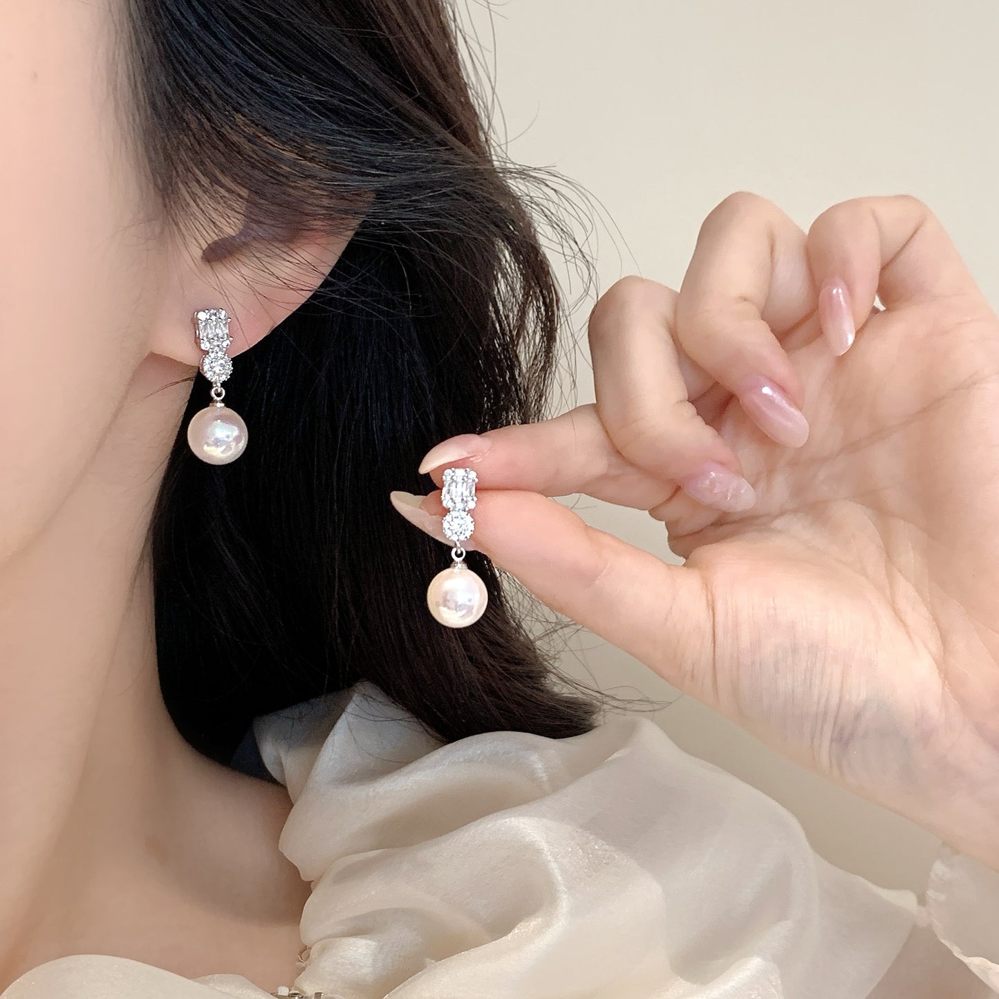 Women's Diana Colorful Pearl High-grade Light Luxury Minority Stud Earrings