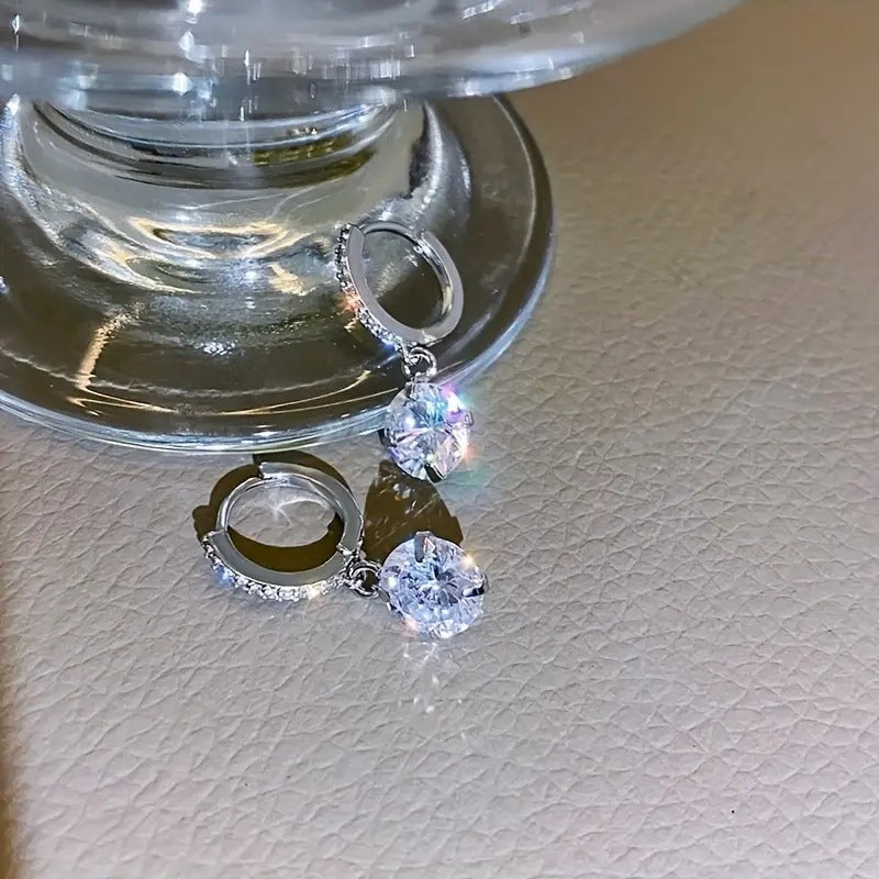 Super Flash Zircon Niche Design Fashion Trendy Exquisite Entry Lux Earrings