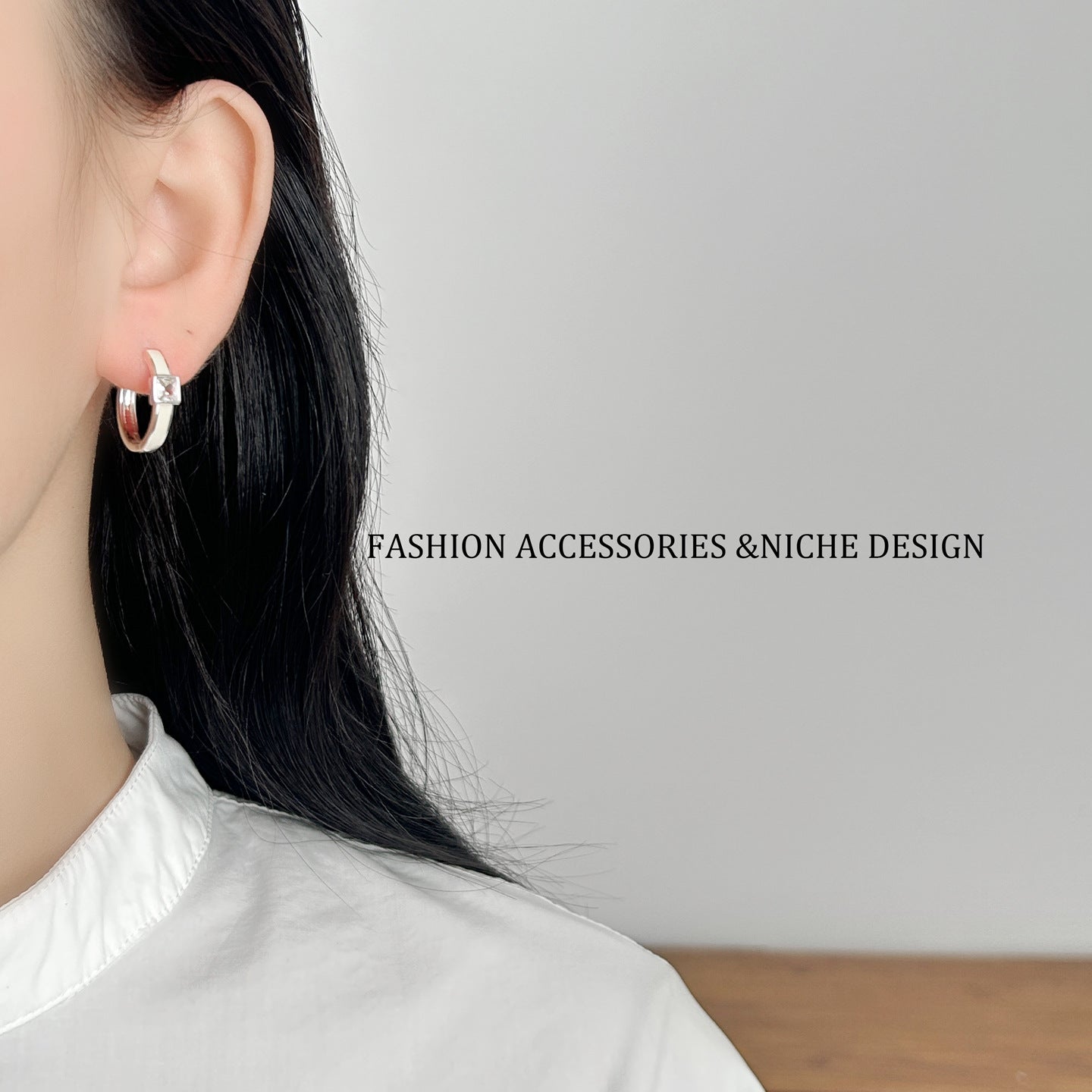Women's Square Zircon Simple Fashion Minority Design Cold Rings