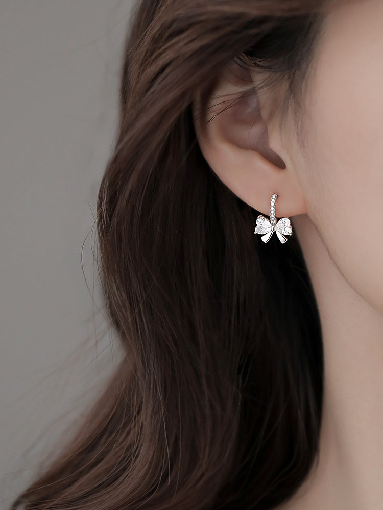 Women's Fashion Bowknot For Petite Trendy Ear Stud Earrings
