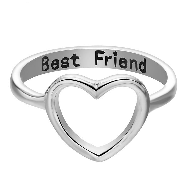 Women's Hollow Out Love Heart-shaped Fashion Simple Ring