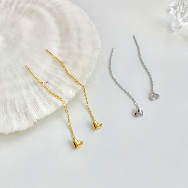 Women's Sterling Sier Light Luxury Long Slim Ear Line