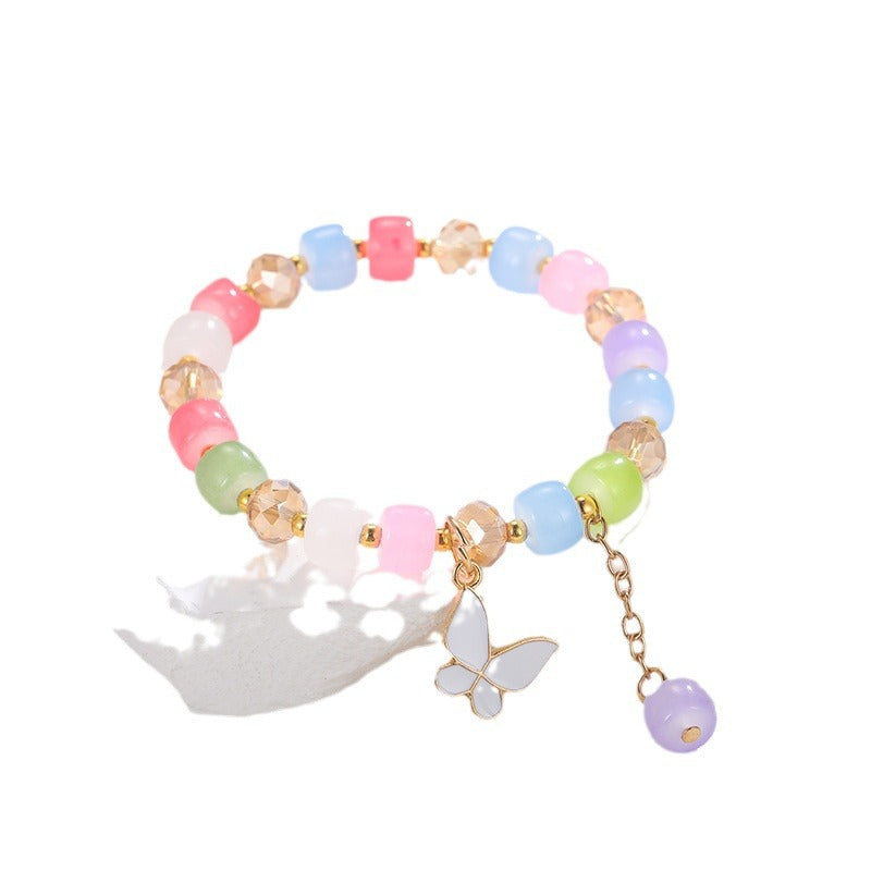 Crystal Butterfly Candy Color Girlfriends Small Bracelets